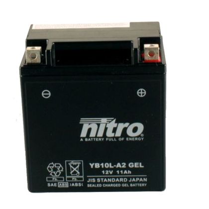 Batterie Nitro NB10L-A2 SLA/YB10L-A2 SLA FERME TYPE ACIDE SANS ENTRETIEN/PRÊTE À L'EMPLOI