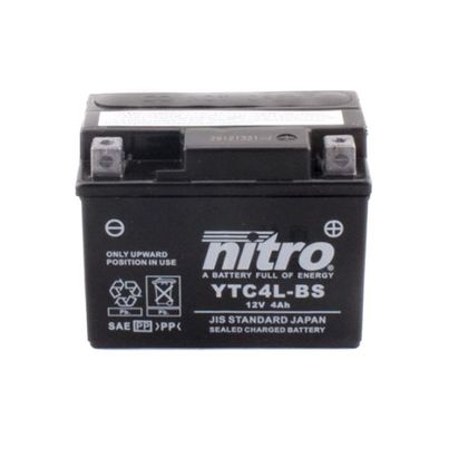 Batterie Nitro YT4L-SLA FERME TYPE ACIDE SANS ENTRETIEN/PRÊTE À L'EMPLOI