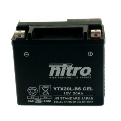 Batterie Nitro NTX20L SLA/YTX20L-SLA FERME TYPE ACIDE SANS ENTRETIEN/PRÊTE À L'EMPLOI