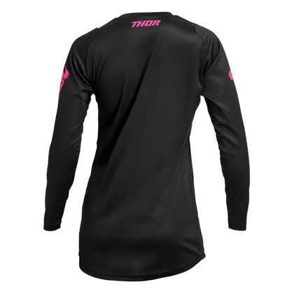Camiseta de motocross Thor SECTOR MINIMAL FEMME 2023 - Negro / Rosa