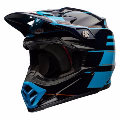 Casco de motocross Bell MOTO-9 CARBON FLEX - BLOCKED BLUE 2017