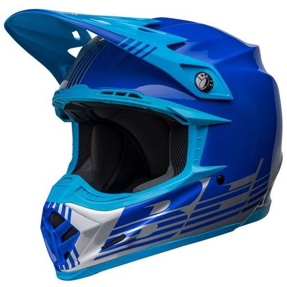 Casco de motocross Bell MOTO-9 MIPS LOUVER - GRAY BLUE 2022 Ref : EL0529 