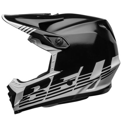 Casco de motocross Bell MOTO-9 MIPS LOUVER -BLACK WHITE ENFANT