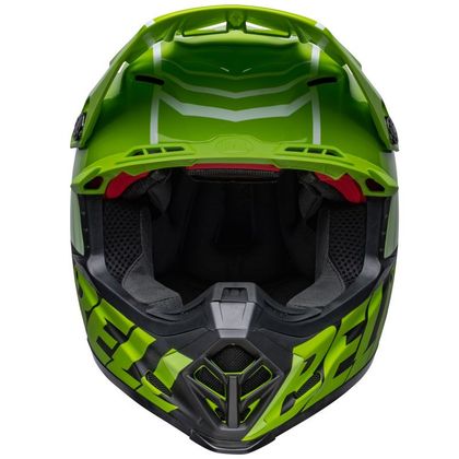 Casco de motocross Bell MOTO-9S FLEX SPRINT MATTE GLOSS GREEN/BLACK 2022 - Verde / Negro
