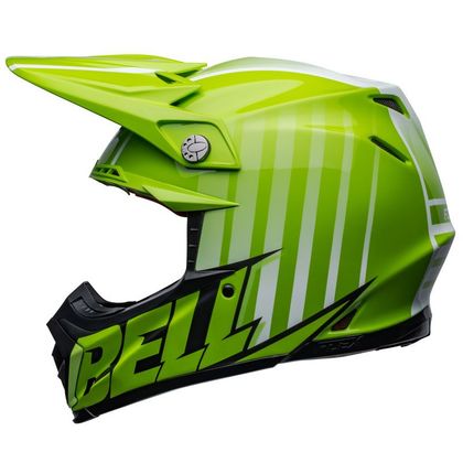 Casco da cross Bell MOTO-9S FLEX SPRINT MATTE GLOSS GREEN/BLACK 2022 - Verde / Nero