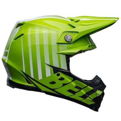 Casco de motocross Bell MOTO-9S FLEX SPRINT MATTE GLOSS GREEN/BLACK 2022 - Verde / Negro