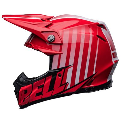 Casco da cross Bell MOTO-9S FLEX SPRINT MATTE GLOSS RED/BLACK 2022 - Rosso / Nero