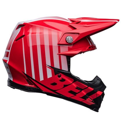 Casco de motocross Bell MOTO-9S FLEX SPRINT MATTE GLOSS RED/BLACK 2022 - Rojo / Negro