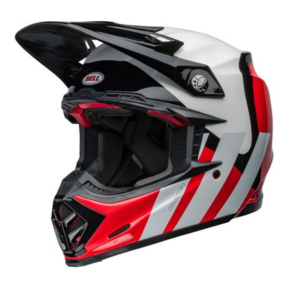 Casco de motocross Bell MOTO-9S FLEX HELLO COUSTEAU 2023 - Rojo Ref : EL0640 