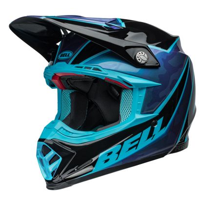 Casco de motocross Bell MOTO-9S FLEX SPRITE 2023 - Azul Ref : EL0648 