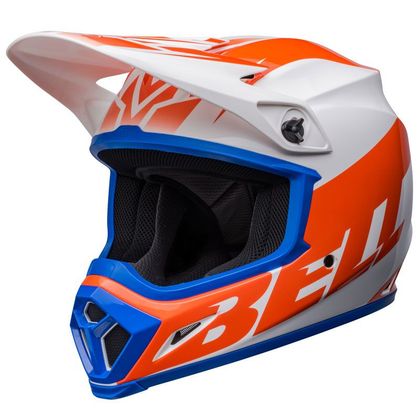 Casco de motocross Bell MX-9 MIPS DISRUPT - WHITE ORANGE 2022 Ref : EL0541 