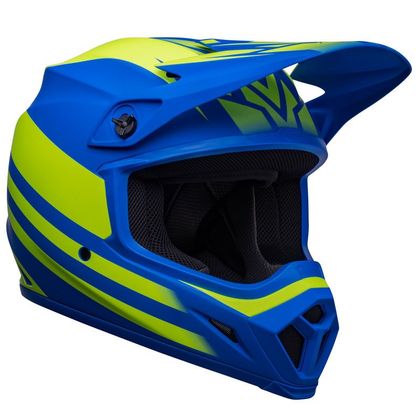 Casco de motocross Bell MX-9 MIPS DISRUPT - MATTE CLASSIC BLUE HI-VIZ YELLOW 2023