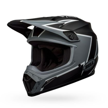 Bell MX-9 MIPS TWITCH MATTE BLACK GREY WHITE 2026 Crosshelm Ref: EL0560 