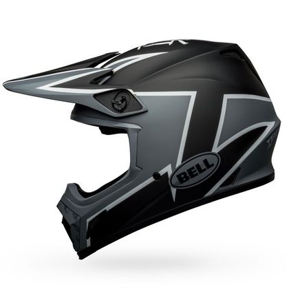 Bell MX-9 MIPS TWITCH MATTE BLACK GREY WHITE 2026 Crosshelm