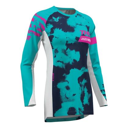 Thor LAUNCH BLEACH - WOMEN 2025 Cross jersey - White / Blue
