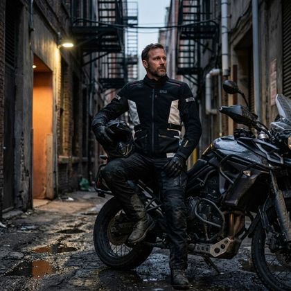 Kurtka motocyklowa IXS HORIZON GORE-TEX® - Czarny / Biały