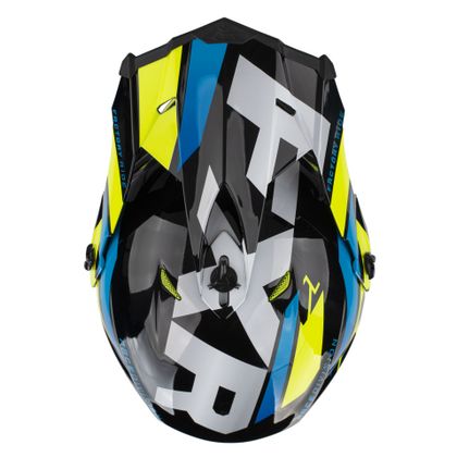 Casco de motocross FXR BLADE FORCE BLACK/HI VIS/BLUE 2021 - Negro / Amarillo