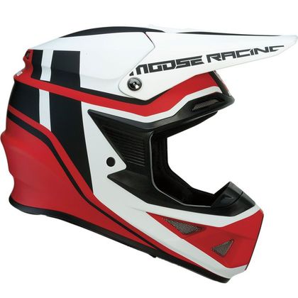 Casque cross Moose Racing F.I SESSION ROUGE/BLANC 2019