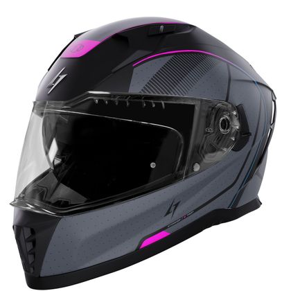 Casque intégral Stormer BLASTER TRON - Bleu / Rose Ref : SR0080 