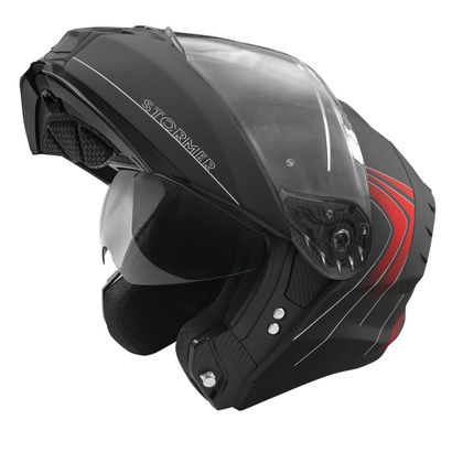 Stormer BLOW ANGEL Systeemhelm - Zwart / Rood Ref: SR0086 