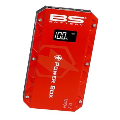 Arrancador de batería BS Battery Power Box PB-02 con cargador USB universal - Rojo / Negro