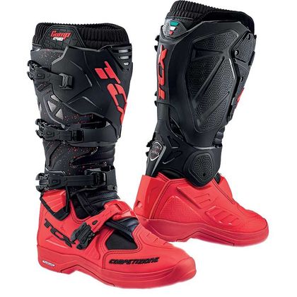 Botas de motocross TCX Boots COMP EVO 2 - MICHELIN - BLACK RED 2023 - Negro / Rojo Ref : OX0298 