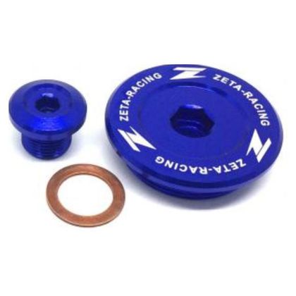 Bouchon de carter moteur Zéta  - Bleu