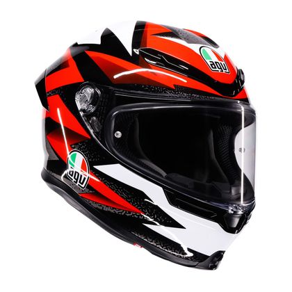 Casque intégral AGV K6 S - BRAVEN - Noir / Rouge Ref : AG1146 