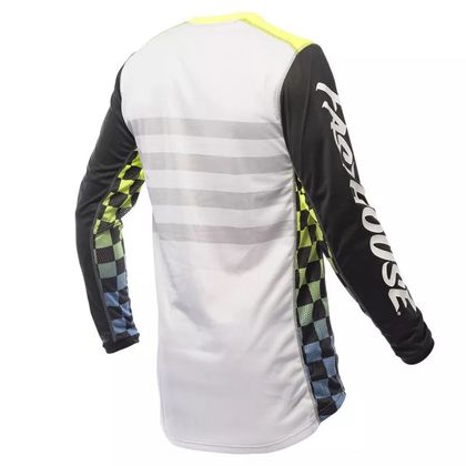Camiseta de motocross FASTHOUSE GRINDHOUSE BRUTE BLACK/HIGH VIZ 2022 - Negro / Amarillo