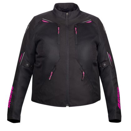 Blouson Moto Bering LADY BRAZILIA 3 EN 1 QUEEN SIZE - Noir / Rose Ref : BR1703 