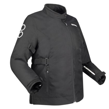 Blouson Moto Bering LADY PAMELA QUEEN SIZE - Noir / Blanc Ref : BR1613 