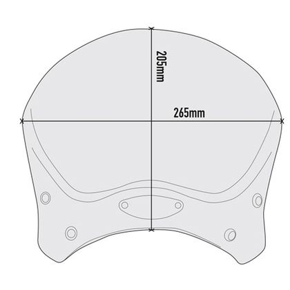 Givi Alu anodisé Look café racer Windshield