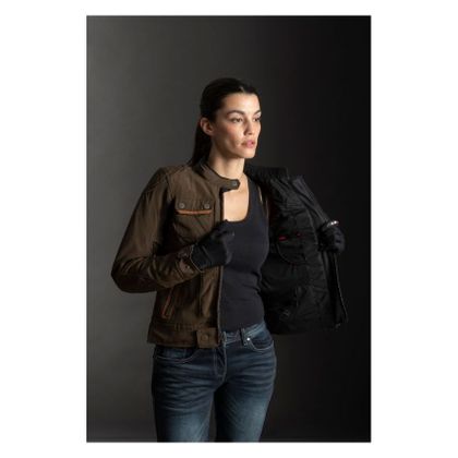 Blouson Moto LS2 BULLET FEMME - Marron