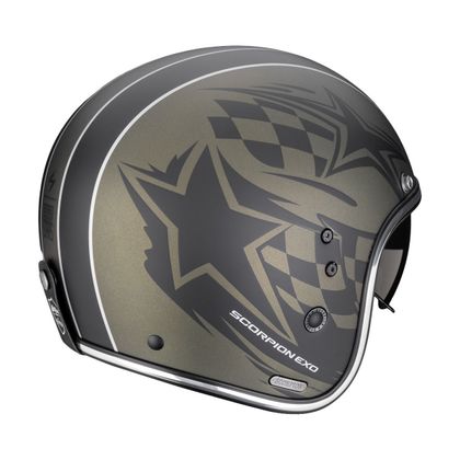 Casque jet Scorpion Exo BELFAST II - FLAGSTONE MAT - Vert / Noir