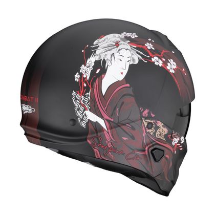 Casque jet Scorpion Exo EXO-COMBAT II - DEMURE MAT - Noir / Rouge