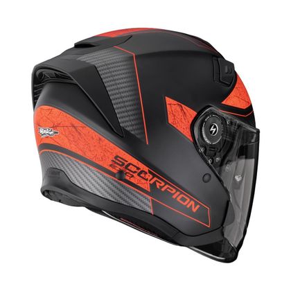 Casque jet Scorpion Exo EXO-GT JET CARBON - CREST MAT - Noir / Rouge