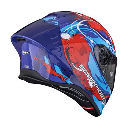 Casque intégral Scorpion Exo EXO-R1 EVO II AIR - THRUST - Rouge / Bleu