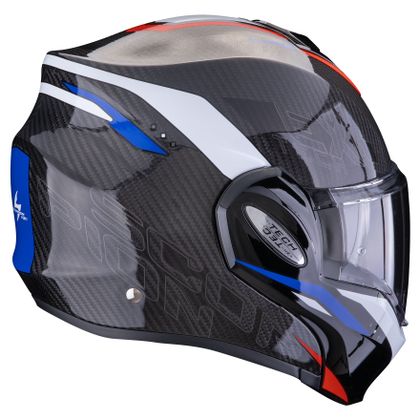 Casque modulable Scorpion Exo EXO-TECH EVO CARBON - ROVER - Noir / Rouge