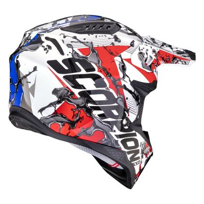 Scorpion Exo SMX-10 - GASOLINE 2027 Crosshjelm - Hvid / Rød