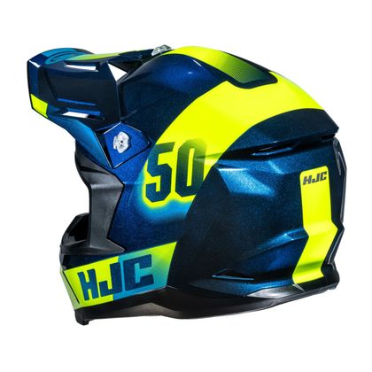 Casque cross HJC C50 - DASH 2027 - Bleu / Jaune