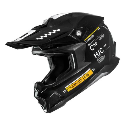 Kask cross HJC C50 - TAGG 2027 - Czarny / Biały