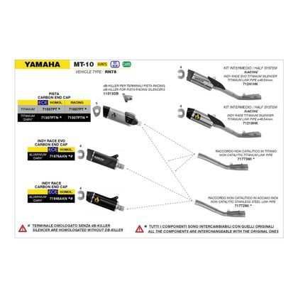 Silencieux Arrow INDY RACE EVO TITANE Racing - Gris