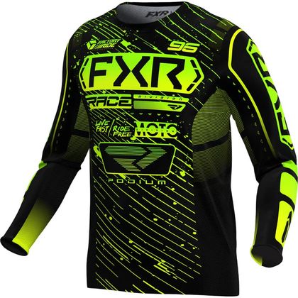FXR PODIUM ENFANT 2026 Cross shirt - Zwart / Geel Ref: FXR0874 