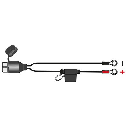 Cargador Oxford Cable Maximiser/Oximiser 0,5&nbsp;m (toma SAE) universal - Negro