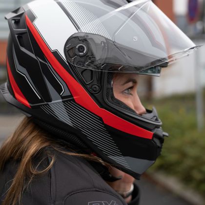 DXR HYPERION LUX Full-face helmet - Black / Red