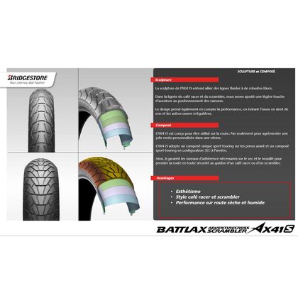 Neumático Bridgestone BATTLAX ADVENTURE AX41S SCRAMBLER 120/70 R 17 (58H) TL universal
