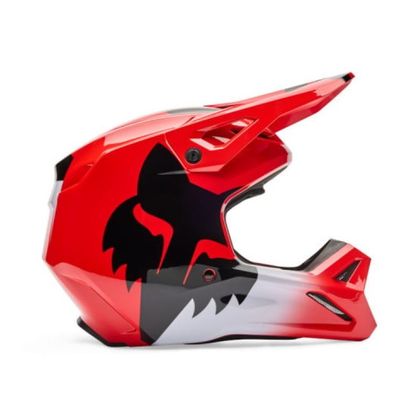 Casque cross Fox V1 - SHIELD - ENFANT - Rouge / Noir