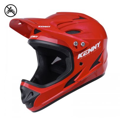 Kenny DOWN HILL - SOLID Full Face MTB Helmet - Black / Red Ref : KE3261 