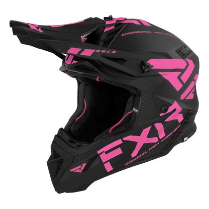 Casco de motocross FXR HELIUM RACE DIV BLACK/ELEC PINK 2022 - Negro / Rosa Ref : FXR0259 