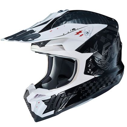 Casco de motocross Hjc I50 - ARTAX - BLACK WHITE 2022 - Negro / Blanco